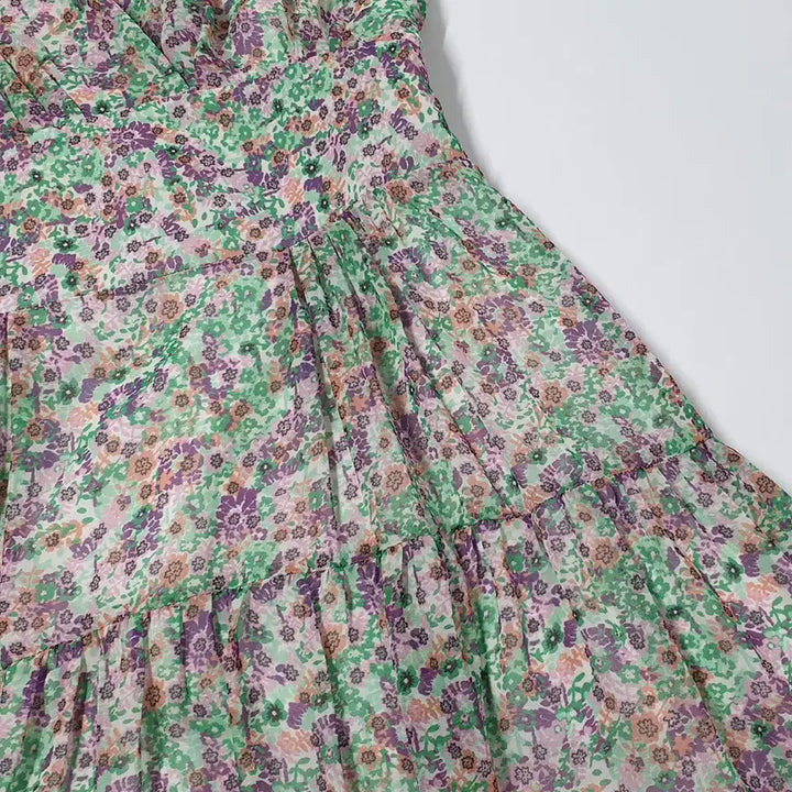 [BUNJANG] FOUNDATION Floral Chiffon Long Dress / FOUNDATION 플라워 쉬폰롱원피스