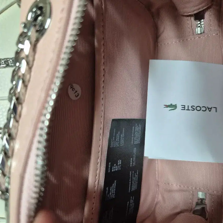 [BUNJANG] Lacoste Pink Chain Crossbody Bag / 라코스테 핑크 체인 크로스백 (새상품)