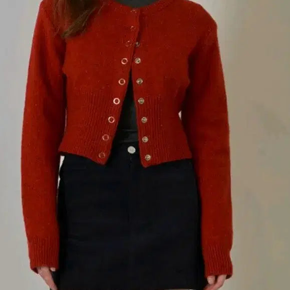 [BUNJANG] Letter from Moon Connie Dust Fine Wool Cardigan, Red, Free Size / 새상품 레터프롬문 코니 더스트 파인 울 가디건, 레드, free