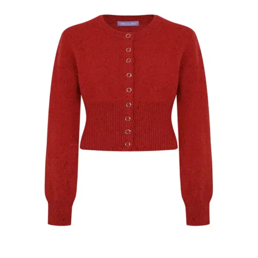 [BUNJANG] Letter from Moon Connie Dust Fine Wool Cardigan, Red, Free Size / 새상품 레터프롬문 코니 더스트 파인 울 가디건, 레드, free