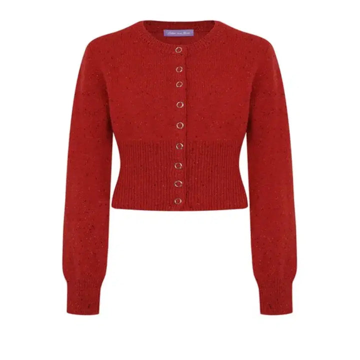 [BUNJANG] Letter from Moon Connie Dust Fine Wool Cardigan, Red, Free Size / 새상품 레터프롬문 코니 더스트 파인 울 가디건, 레드, free
