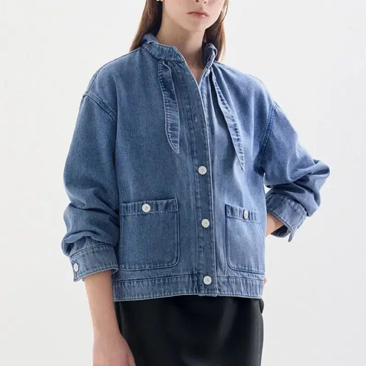 [BUNJANG] Lanvin Collection Denim Jacket with Scarf Detail / 새상품)랑방 LANVIN COLLECTION 데님 청자켓