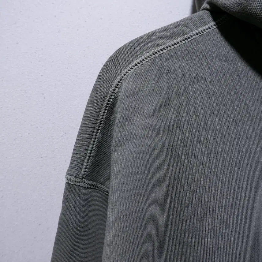 [BUNJANG] Rough Side Oversized Hoodie Pale Green / (KR/3) 러프사이드 오버사이즈 후디 페일 그린