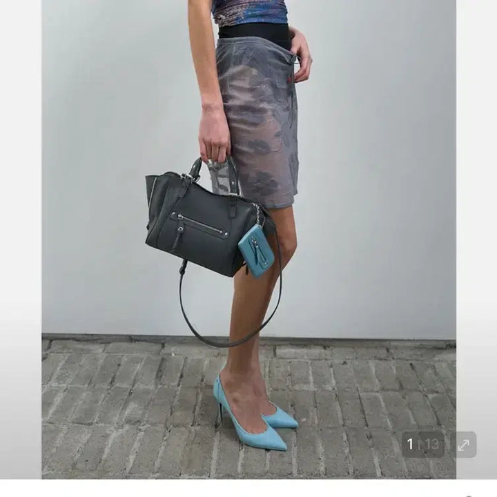 [BUNJANG] Couronne Hyper Zipper Tote Bag 29 Dark Grey / 쿠론 하이퍼 지퍼 토트백 29 다크그레이