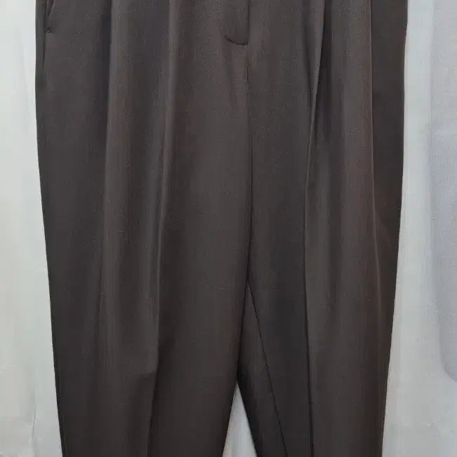 [BUNJANG] Brown Pin Tuck Wide Slacks / 브라운 핀턱 와이드 슬랙스