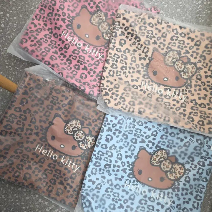 [BUNJANG] Hello Kitty Leopard Print Tote Bag Shoulder Bag / 헬로키티 레오파드 호피 토트백 숄더백 가방