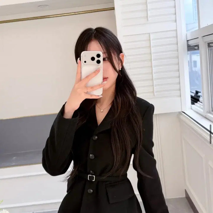 [BUNJANG] High-Quality Buttoned Collar Belted Jacket / 원가97[새상품]국내제작 하이퀄리티 단추 카라 벨트 자켓 라이트미