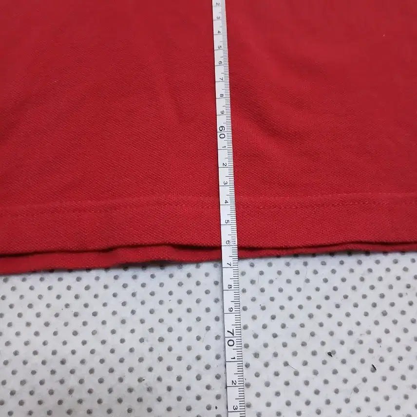 [BUNJANG] Tommy Hilfiger Red Stripe Polo Shirt / 타미힐피거 레드 스트라이프 반팔 폴로티