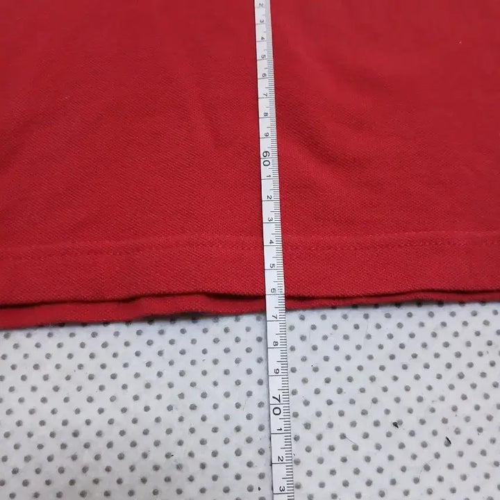 [BUNJANG] Tommy Hilfiger Red Stripe Polo Shirt / 타미힐피거 레드 스트라이프 반팔 폴로티