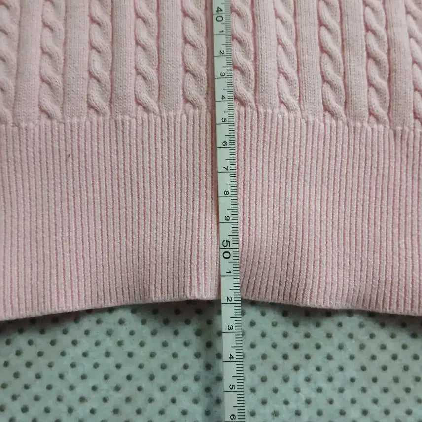 [BUNJANG] Polo Ralph Lauren Pink Cable Knit Cardigan / 폴로 랄프로렌 핑크 케이블 니트 가디건