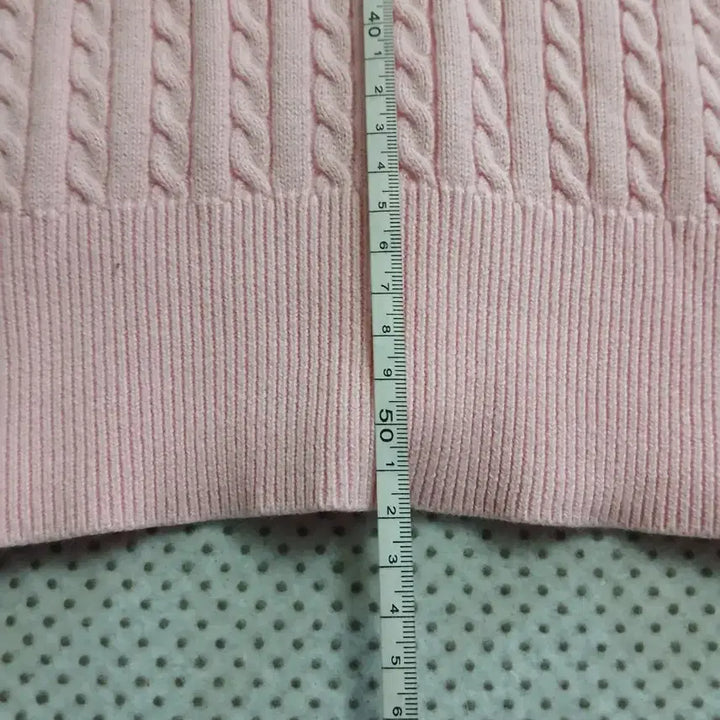 [BUNJANG] Polo Ralph Lauren Pink Cable Knit Cardigan / 폴로 랄프로렌 핑크 케이블 니트 가디건