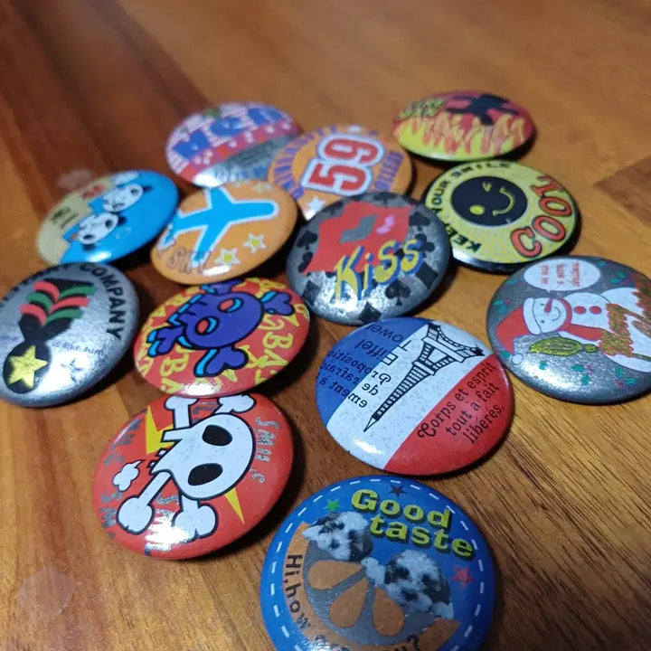 [BUNJANG] Bundle Set Vintage Classic Badge Pins / 일괄)빈티지 고전 뱃지 핀뱃지