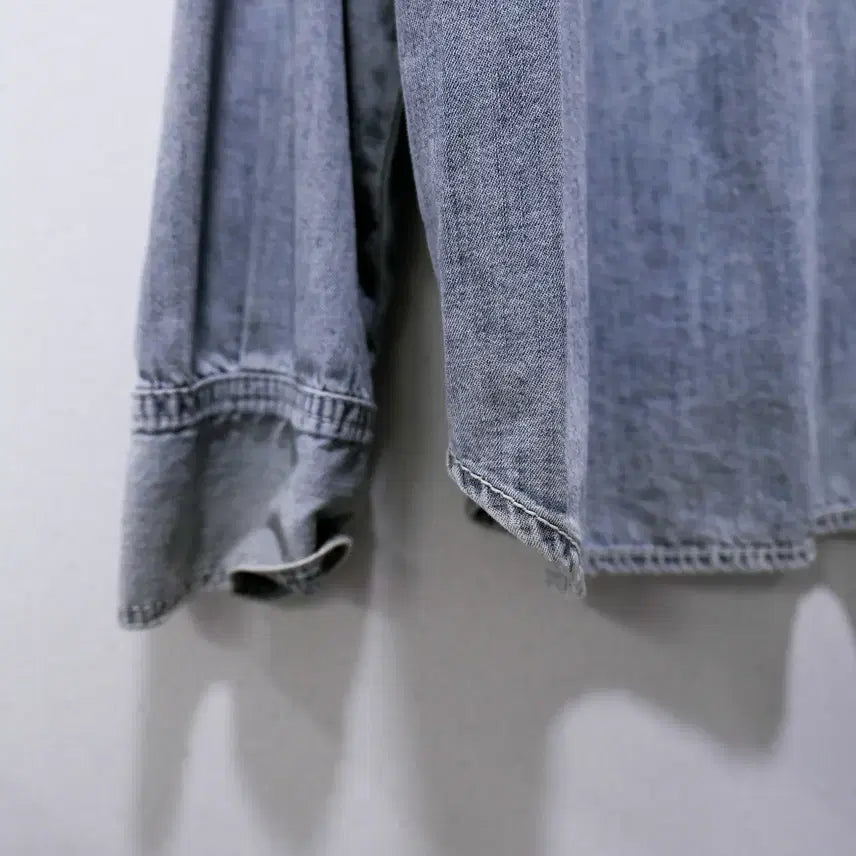 [BUNJANG] Vintage Western Denim Shirt / (JP/L) 빈티지 웨스턴 데님 셔츠 블리치