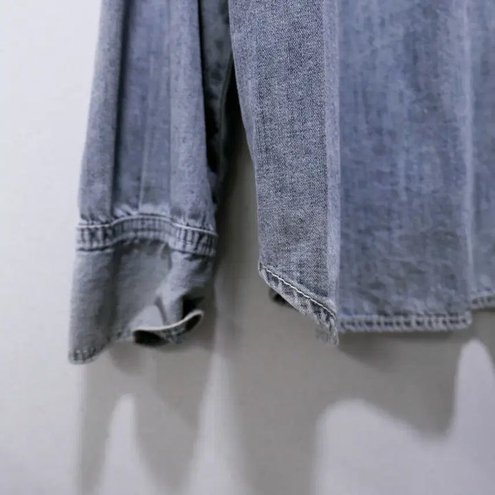 [BUNJANG] Vintage Western Denim Shirt / (JP/L) 빈티지 웨스턴 데님 셔츠 블리치