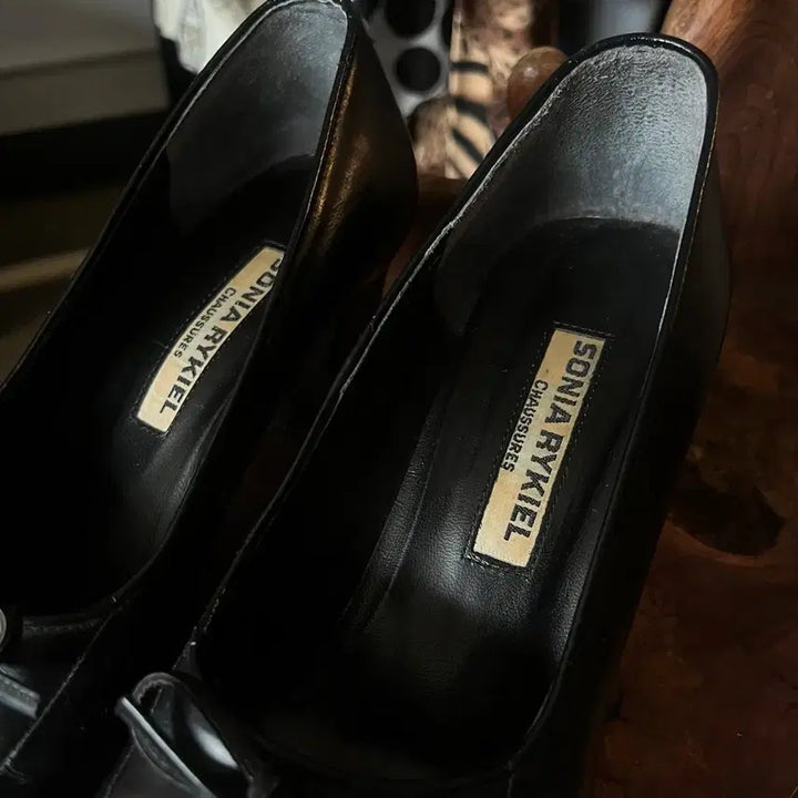 [BUNJANG] SONIA RYKIEL Vintage Ribbon Leather Pumps Heels / 90s SONIA RYKIEL 소니아 리키엘 빈티지 리본 레더 펌프스 힐