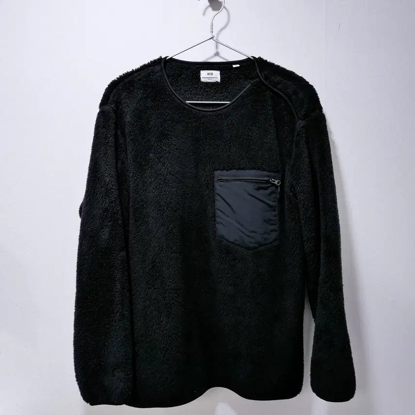 [BUNJANG] Uniqlo Engineered Garments Fleece Pullover Black / (JP/L) 유니클로x엔지니어드 가먼츠 후리스 블랙