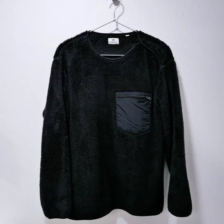 [BUNJANG] Uniqlo Engineered Garments Fleece Pullover Black / (JP/L) 유니클로x엔지니어드 가먼츠 후리스 블랙
