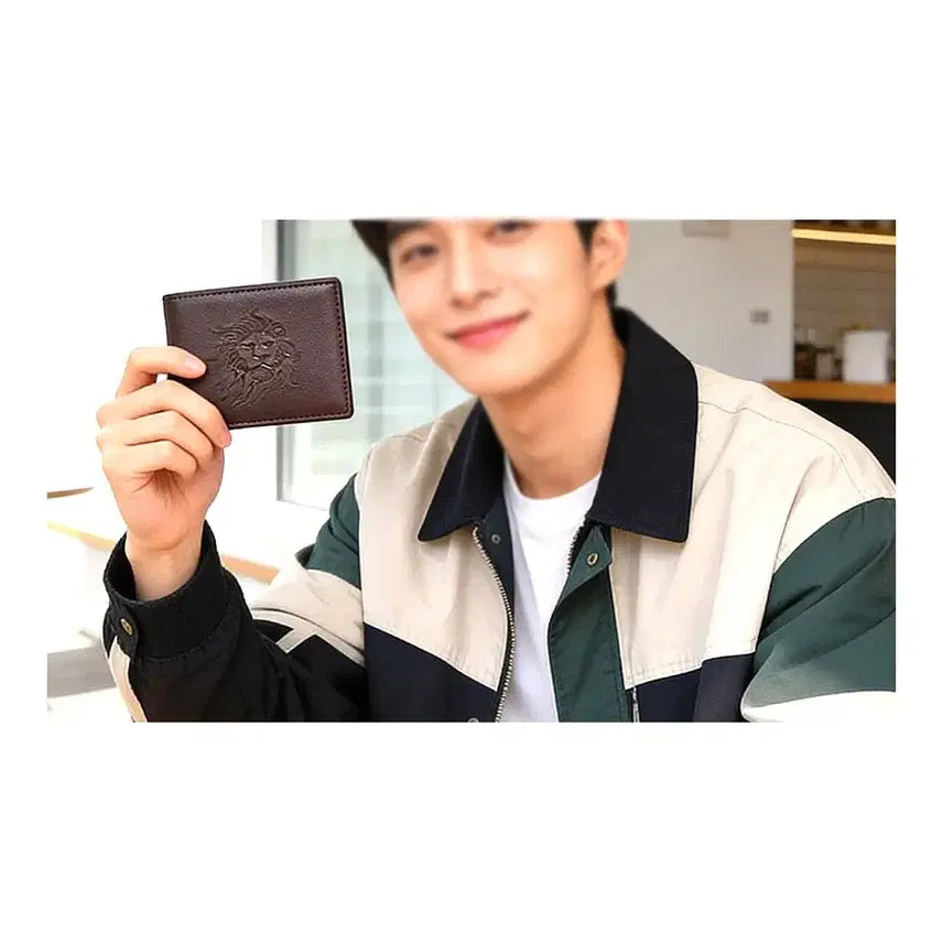 [SOLD OUT] (무배)라이언 소가죽 반지갑 브라운