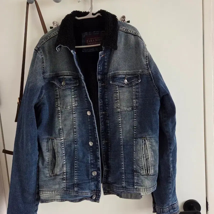 [SOLD OUT] 자라 ZARA MAN 데님 셰르파 재킷