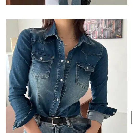 [BUNJANG] Mijemme Denim Shirt / 미젬므 데님셔츠 새제품