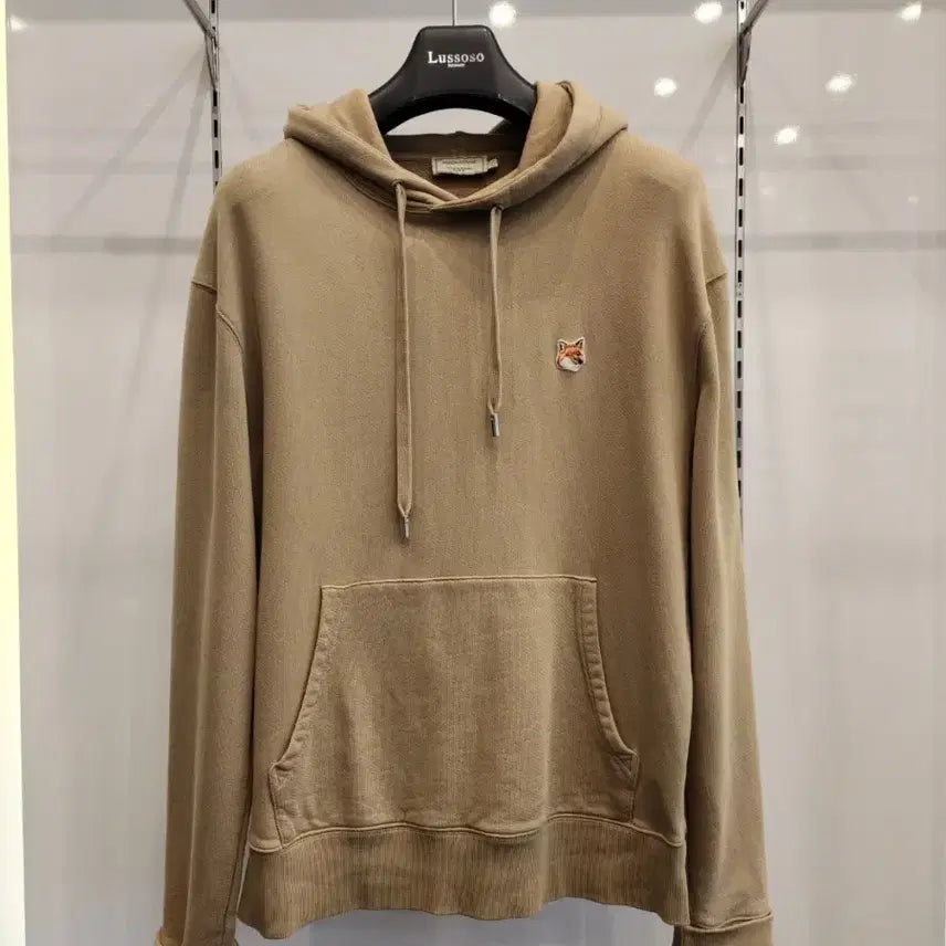 [BUNJANG] Maison Kitsune Fox Head Hoodie Beige L / 메종키츠네 폭스 헤드 후드티 베이지ㅇL