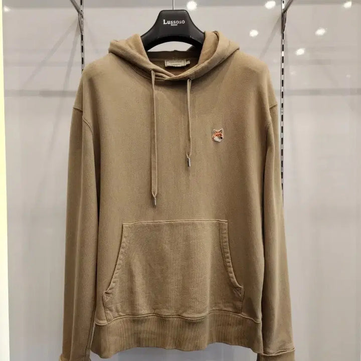 [BUNJANG] Maison Kitsune Fox Head Hoodie Beige L / 메종키츠네 폭스 헤드 후드티 베이지ㅇL
