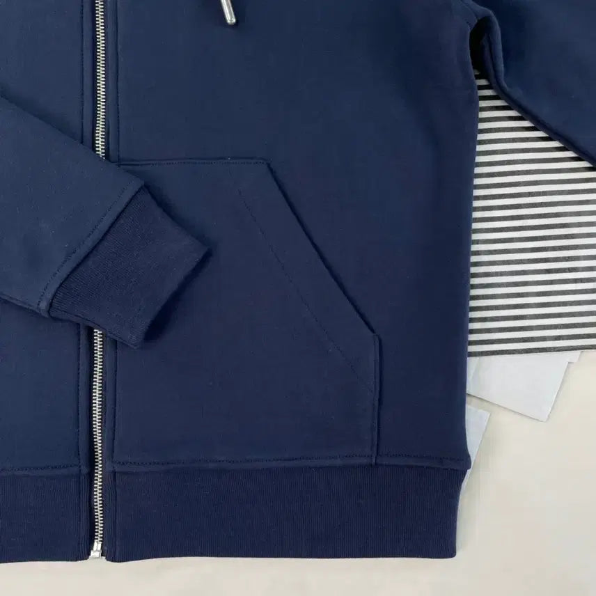 [BUNJANG] AMI Small Logo Embroidered Hoodie - Navy / 아미 AMI 후드집업 네이비 자수 하트 스몰로고  봄