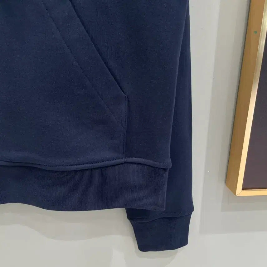 [BUNJANG] AMI Small Logo Embroidered Hoodie - Navy / 아미 AMI 후드집업 네이비 자수 하트 스몰로고  봄