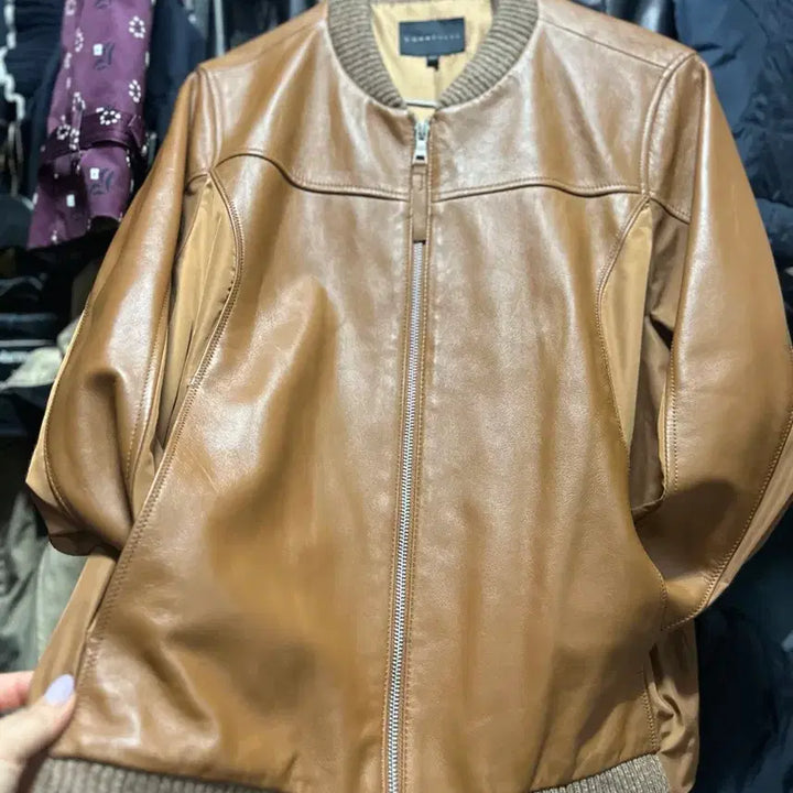 [BUNJANG] Luna Corps Italian Lambskin Blouson Jacket Caramel / 루나코어스 이태리산 양가죽 블루종 카라멜 자켓 66 77