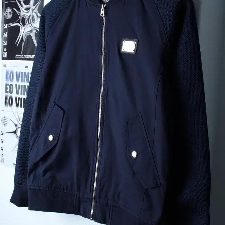 [BUNJANG] Feltics Windbreaker Jacket Stadium Navy / (XS-S) 펠틱스 집업 바람막이 점퍼자켓 스타디움 네이비-1817D