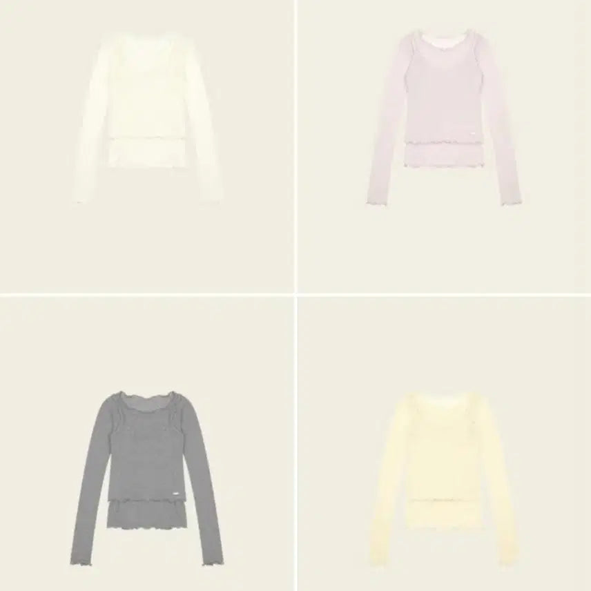 [BUNJANG] On&amp;Min Layered Flare T-shirt Lavender / 택달린새상품) 온드민 플레어 레이어드 티셔츠 라벤더