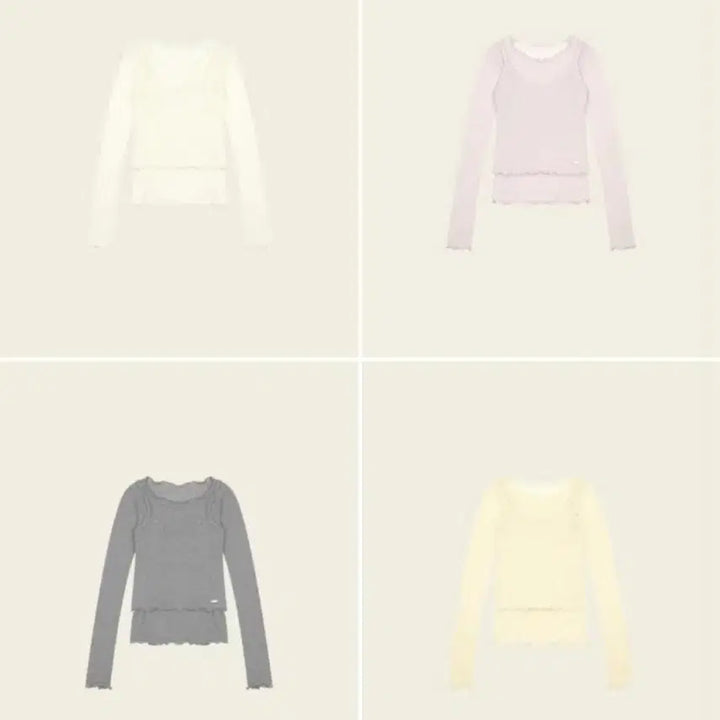 [BUNJANG] On&amp;Min Layered Flare T-shirt Lavender / 택달린새상품) 온드민 플레어 레이어드 티셔츠 라벤더