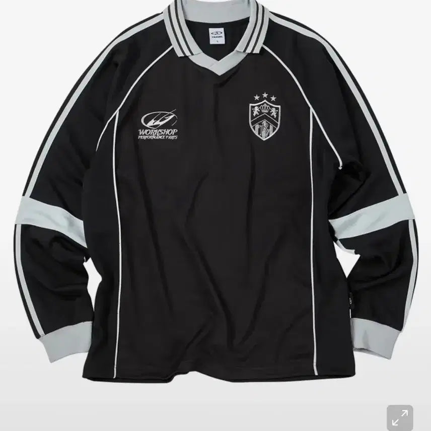 [BUNJANG] Travel Jersey Piping Long Sleeve Black / 트래블 져지 파이핑 롱 슬리브 블랙