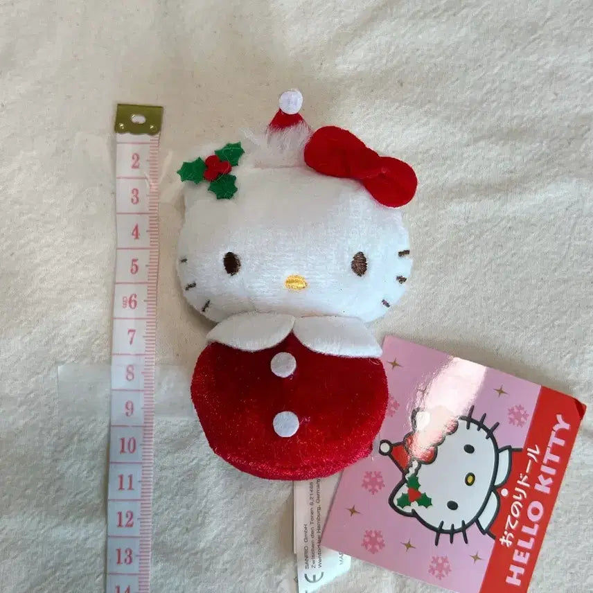 [BUNJANG] Hello Kitty Christmas Otenori Mascot Plush / 헬로키티 크리스마스 오테노리 마스코트 인형