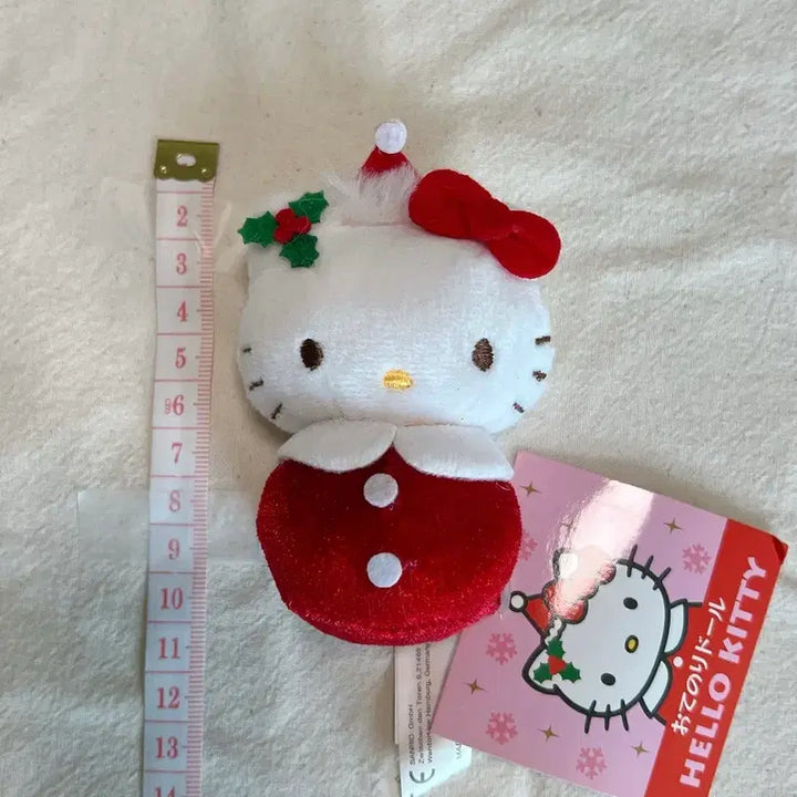 [BUNJANG] Hello Kitty Christmas Otenori Mascot Plush / 헬로키티 크리스마스 오테노리 마스코트 인형