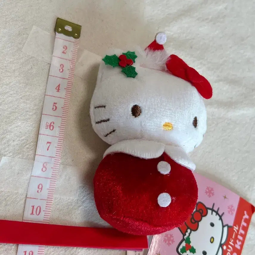 [BUNJANG] Hello Kitty Christmas Otenori Mascot Plush / 헬로키티 크리스마스 오테노리 마스코트 인형