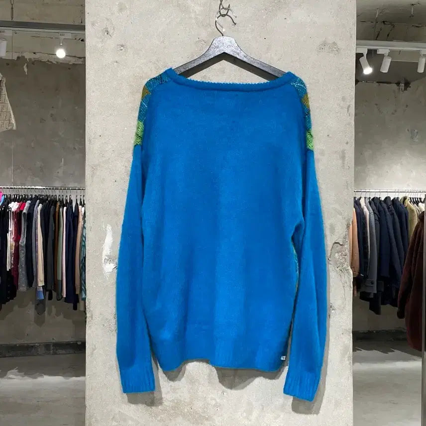 [BUNJANG] thisisneverthat Sapphire Argyle Acrylic Cardigan / 디스이즈네버댓 사파이어 아가일 아크릴 가디건