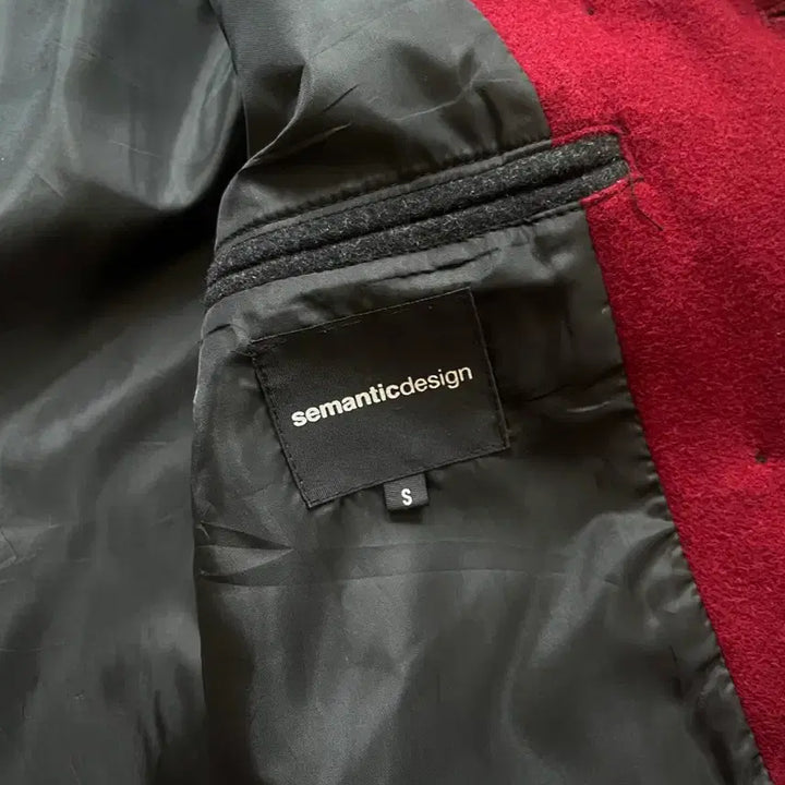 [BUNJANG] Semantic Design Napoleon Double Pea Coat Jacket / SemanticDesign 일본 빈티지 나폴레옹 와인 더블 코트 자켓