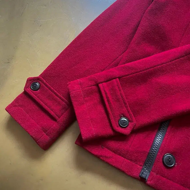 [BUNJANG] Semantic Design Napoleon Double Pea Coat Jacket / SemanticDesign 일본 빈티지 나폴레옹 와인 더블 코트 자켓