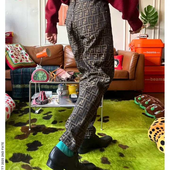 [BUNJANG] FENDI Archive Zuca Pattern Vintage Trousers / 1990s FENDI 펜디 아카이브 시그니처 주카 패턴 빈티지 트라우저