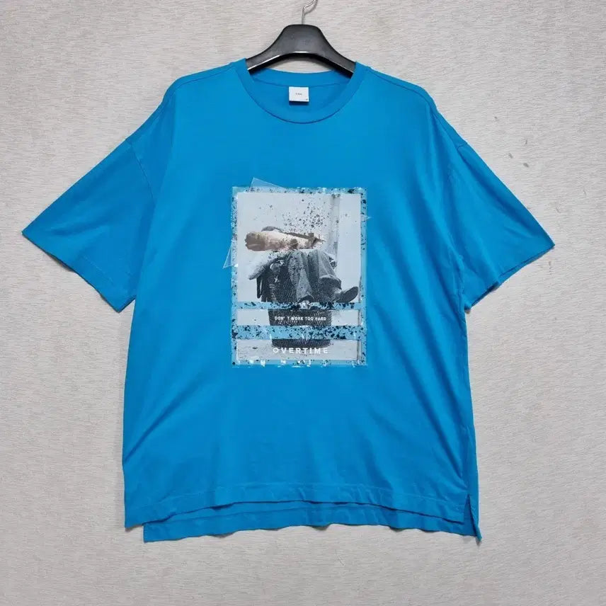 [BUNJANG] Ziek Round Neck Printed T-shirt (Big Size) / 지이크 라운드 빅사이즈 티셔츠 남110ㅡ0410