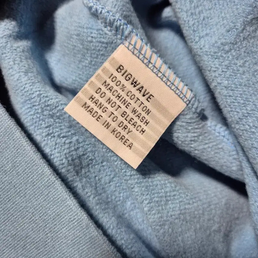 [BUNJANG] Big Wave Sky Blue Sweatshirt / (세일)(새상품)빅웨이브 브랜드 맨투맨 하늘색