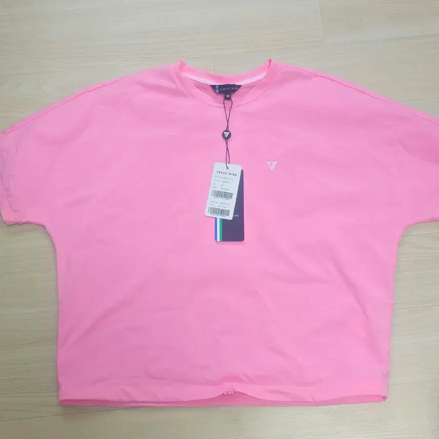 [SOLD OUT] (새상품) 크리브나인 / 핑크 시그니쳐 라운드티 m