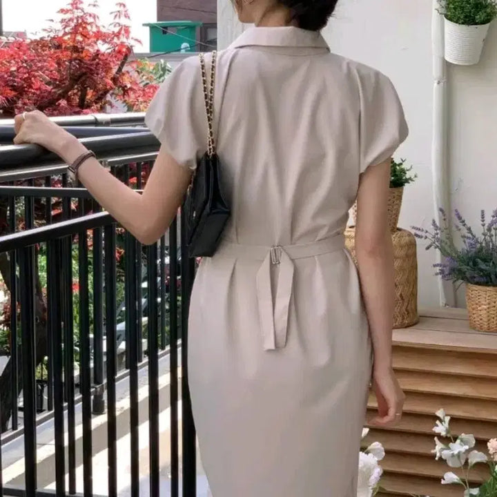 [SOLD OUT] 벌룬셔츠셔링셔츠롱원피스