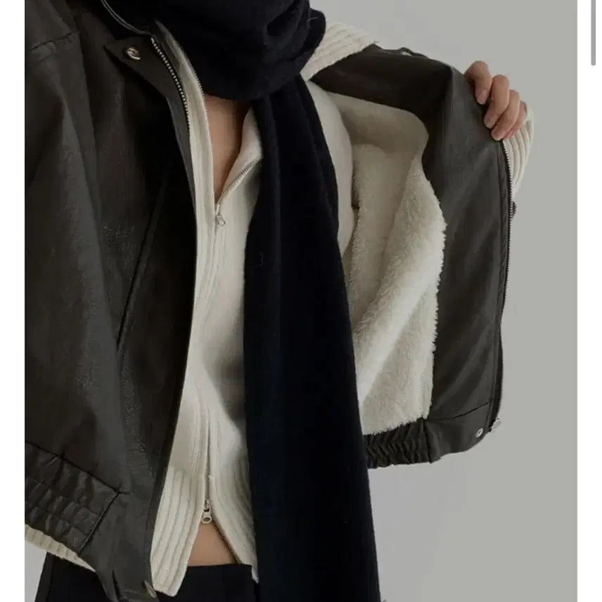 [BUNJANG] Laroom Leather Jumper / 라룸 레더점퍼
