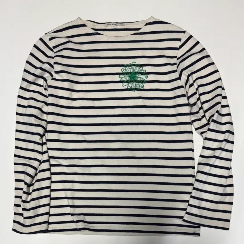 [SOLD OUT] 여성 마르디 메크르디 플라워 스트라이프 긴팔 티셔츠 M