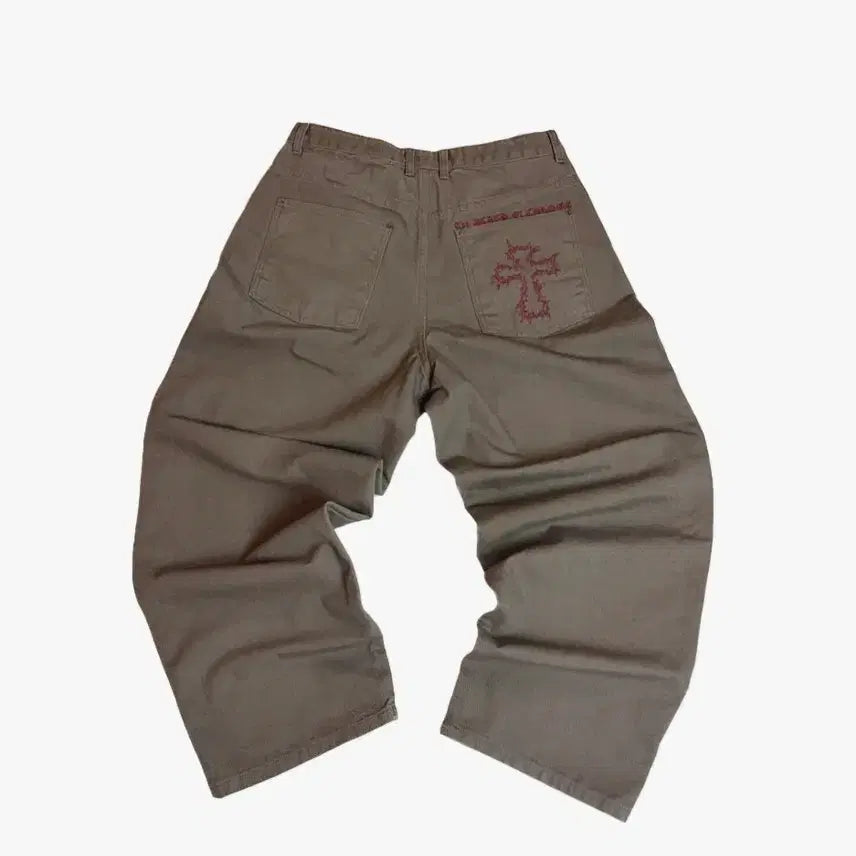 [SOLD OUT] 아오이로 데스오브크롬 크라운 워크 팬츠 워시드 브라운/레드 2사이즈