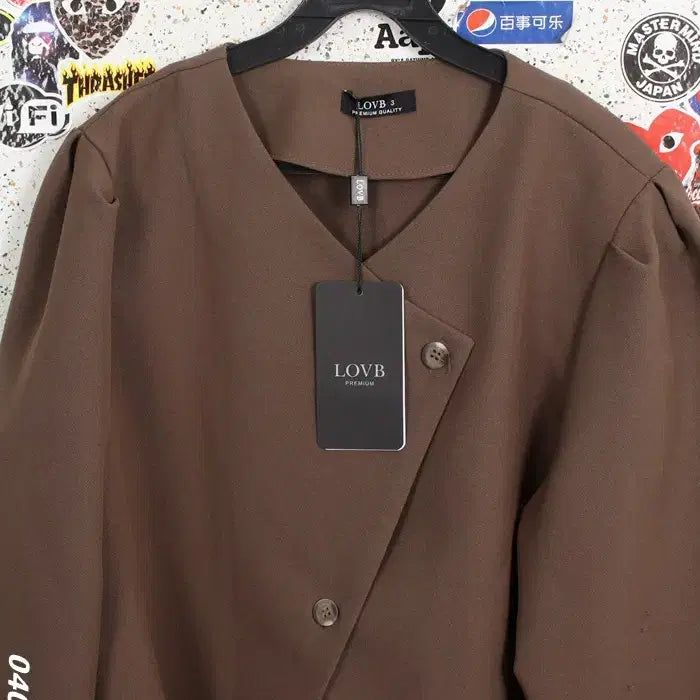 [SOLD OUT] 여성F / LOVB 새상품 사선여밈 디자이너자켓BR A-130