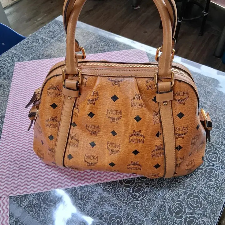 [BUNJANG] MCM Boston Tote Bag Brown / MCM 보스턴백 토트백 브라운
