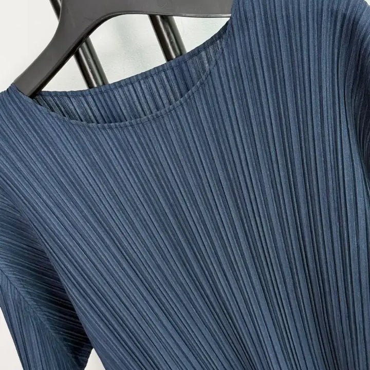 [SOLD OUT] 정품 플리츠플리즈 PLEATS PLEASE 네이비 반팔 티셔츠